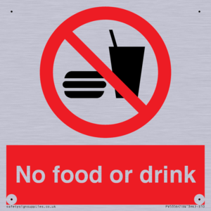 No food or drink